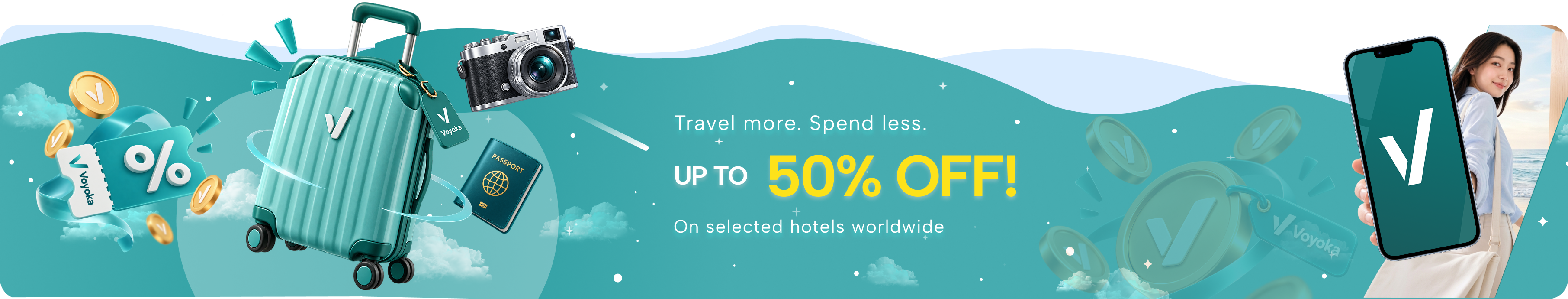 Travel more, spend less — up to 50% off on selected hotels worldwide